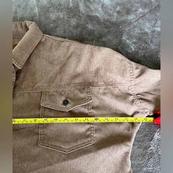 BBJ Corduroy Tan Long Sleeve Shirt size S - Picture 8 of 12